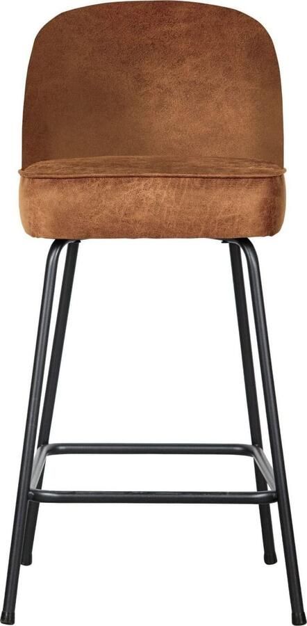 BePureHome | Vogue Barstoel 65cm Leer Cognac | Zitmeubels eetkamer | Barstoel