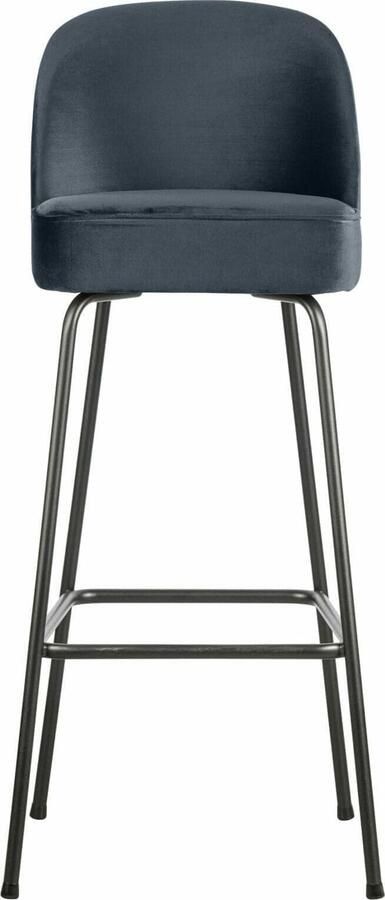 BePureHome | Vogue Barstoel 80cm Fluweel Teal | Zitmeubels eetkamer | Barstoel