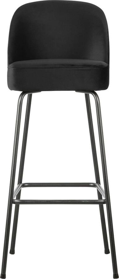 BePureHome | Vogue Barstoel 80cm Fluweel Zwart | Zitmeubels eetkamer | Barstoel