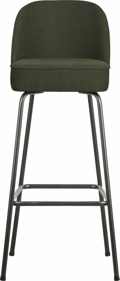 BePureHome | Vogue Barstoel 80cm Geweven Stof Warm Groen | Zitmeubels eetkamer | Barstoel