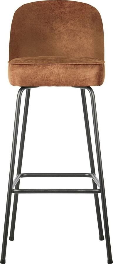 BePureHome | Vogue Barstoel 80cm Leer Cognac | Zitmeubels eetkamer | Barstoel - Foto 4