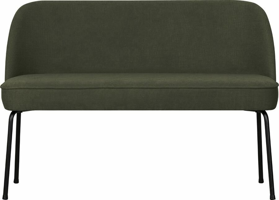 BePureHome | Vogue Eetbank Geweven Stof Warm Groen | Eetkamer meubels | Eetkamerbank