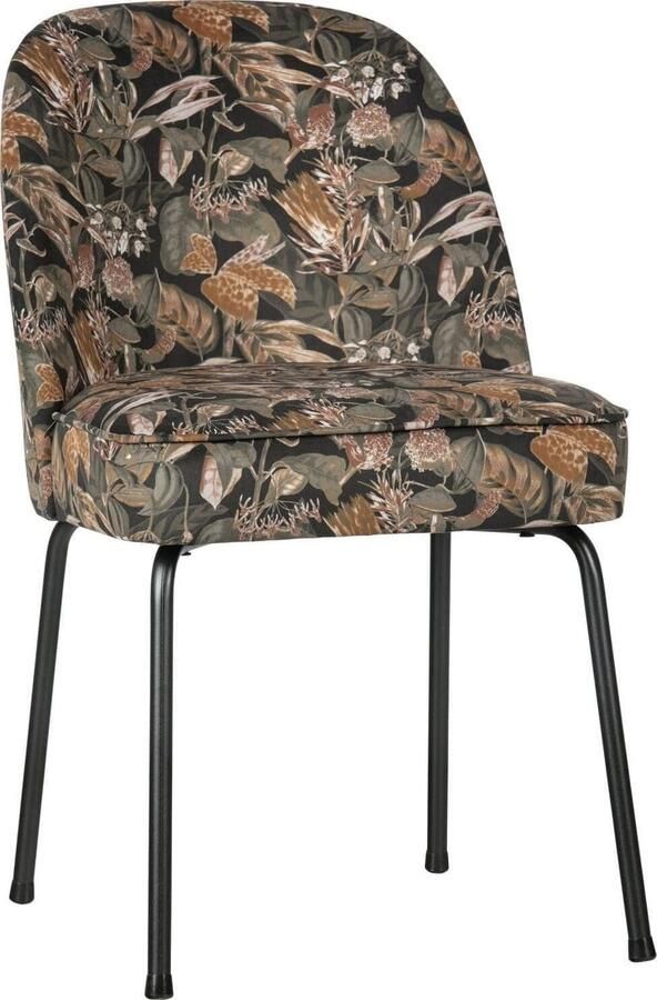 BePureHome | Vogue eetkamerstoel fluweel bouquet zwart | Eetkamerstoelen | Eetkamerstoel