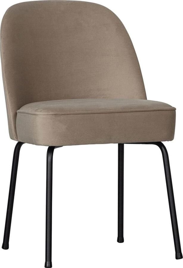 BePureHome | Vogue Eetkamerstoel Fluweel Khaki | Zitmeubels eetkamer | Eetkamerstoel