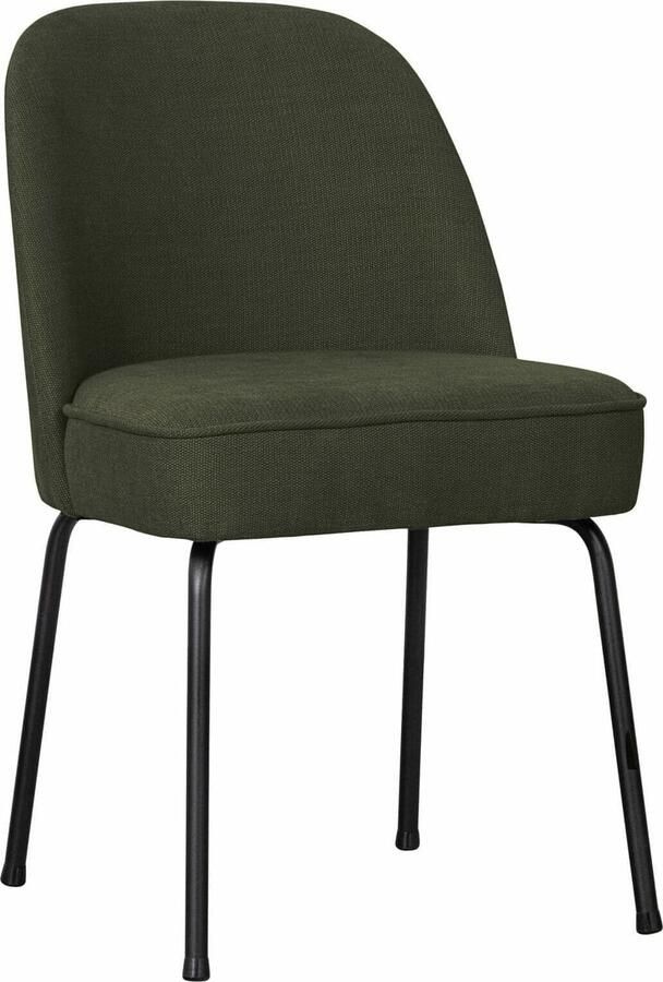 BePureHome | Vogue Eetkamerstoel Geweven Stof Warm Groen | Zitmeubels eetkamer | Eetkamerstoel