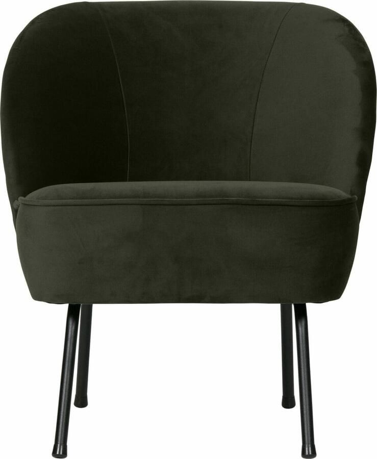 BePureHome | Vogue Fauteuil Fluweel Dark Green | Zitmeubels woonkamer | Fauteuil