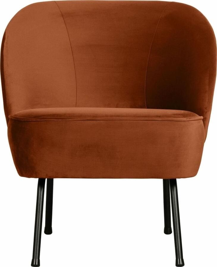 BePureHome | Vogue Fauteuil Fluweel Roest | Zitmeubels woonkamer | Fauteuil