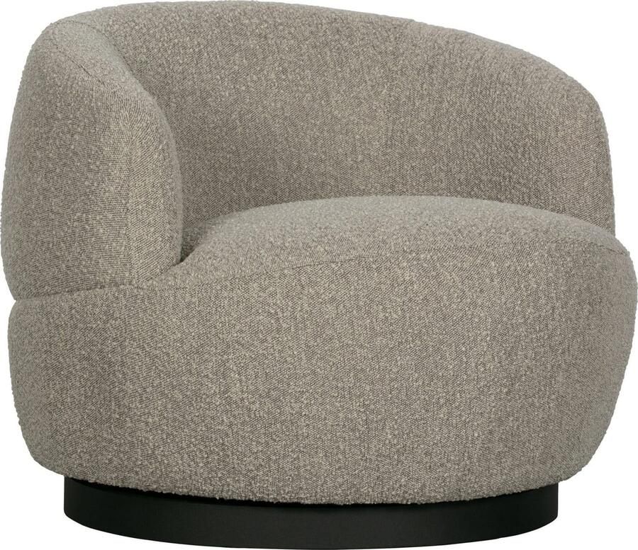 BePureHome | Woolly Draaifauteuil Boucle Naturel Gemeleerd | Zitmeubels woonkamer | Draaifauteuil - Foto 6