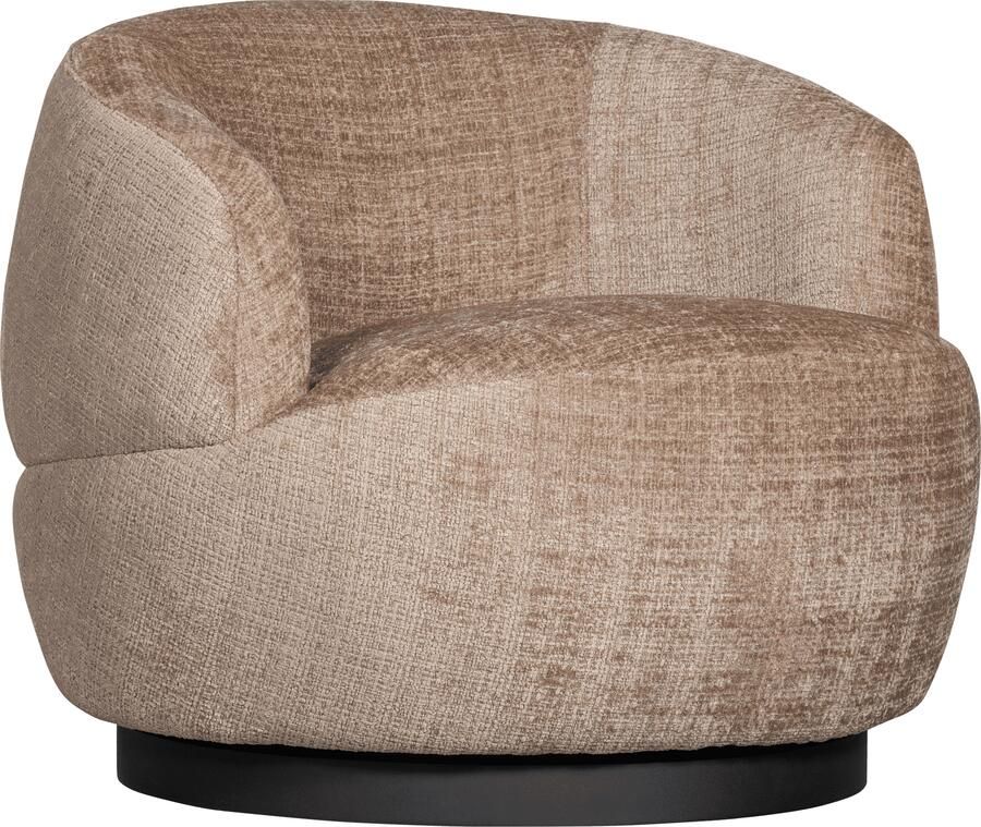 BePureHome | Woolly draaifauteuil chenille zand | Zitmeubels woonkamer | Draaifauteuil - Foto 6