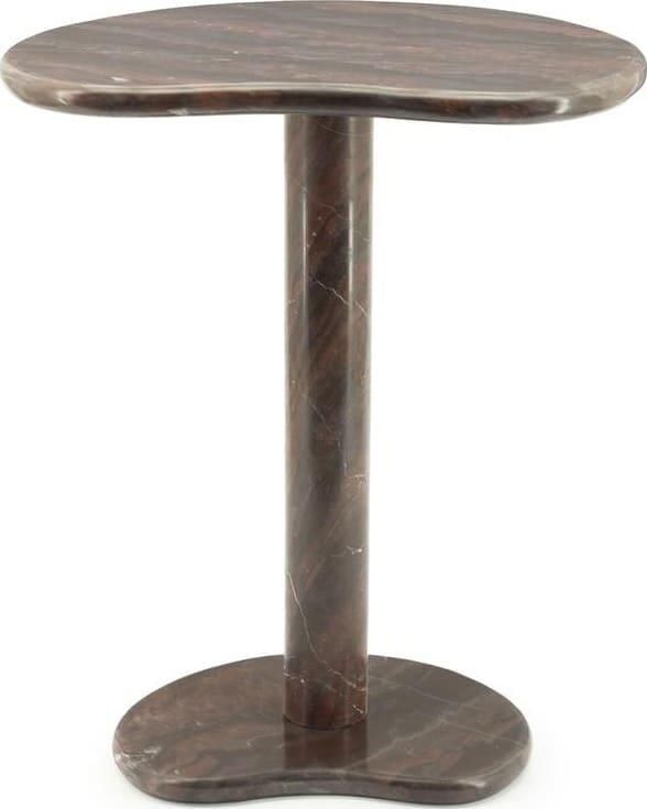 By-Boo Organische Bijzettafel Rosso Marmer 45 x 33cm Rood
