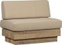 Basiclabel Muurbankje Incl. Kussens Balk Hout Naturel 87x107x66 - Thumbnail 3