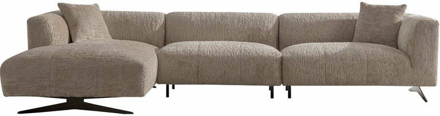 Richmond Interiors Richmond 3-zits Loungebank Hoxton Links Chenille Beige