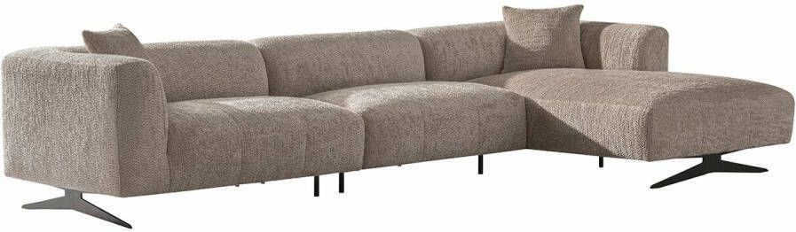 Richmond Interiors Richmond 3-zits Loungebank Hoxton Rechts Chenille Beige