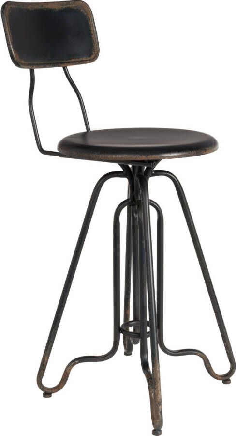 Dutchbone Ovid Barkruk Zithoogte 61 Cm Zwart Metaal