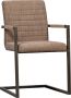 WOOOD Eetkamerstoel Bas Vrije schommelstoel gepolsterd breedte 54 cm metalen frame (set 2 stuks) - Thumbnail 3