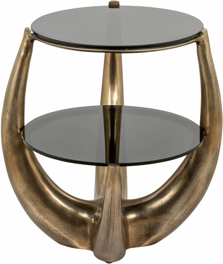 Richmond Interiors Richmond Bijzettafel Aida 61 x 48cm Goud Rond