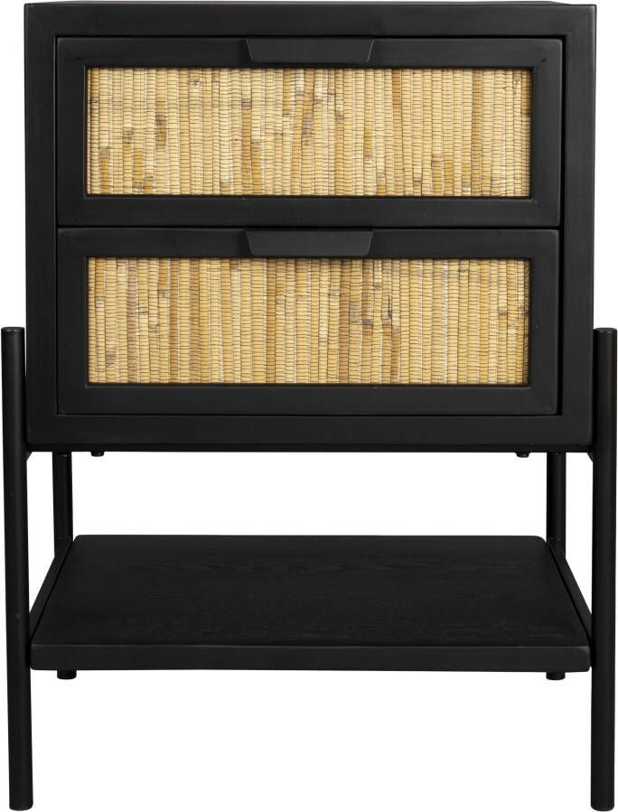Dutchbone Nachtkastje Yasu Rattan 45 x 35cm Zwart - Foto 2