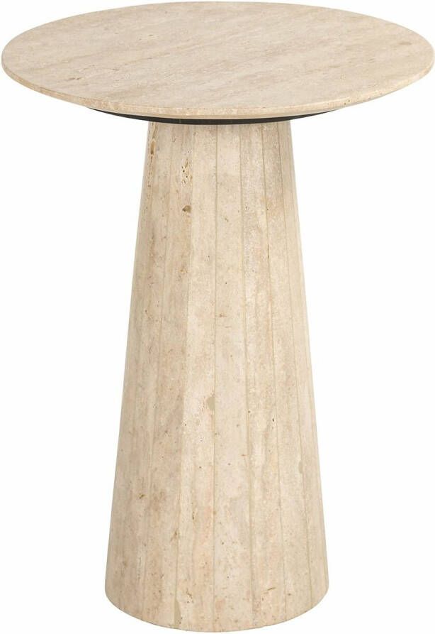 Richmond Interiors Richmond Ronde Bijzettafel Cavo Marmer 45cm Beige