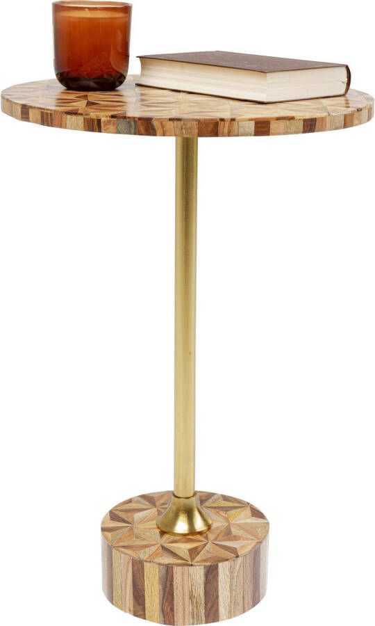 Kare Design Kare Bijzettafel Domero Geo Brown Ø40cm