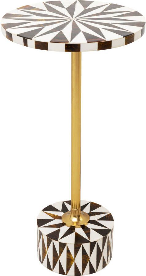 Kare Design Kare Bijzettafel Domero Star Brown White Ø25cm
