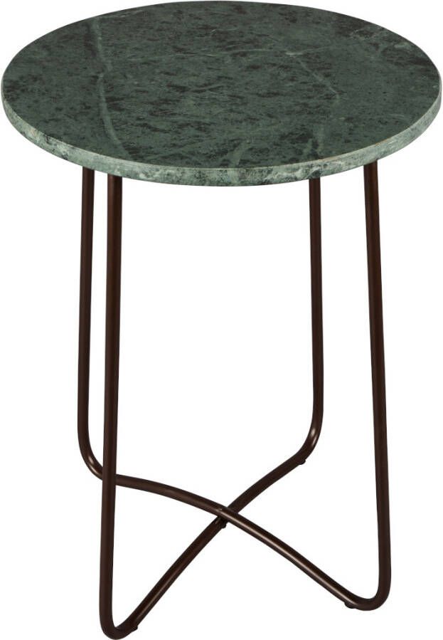 Dutchbone Bijzettafel Emerald Marmer 41cm Groen Rond - Foto 3