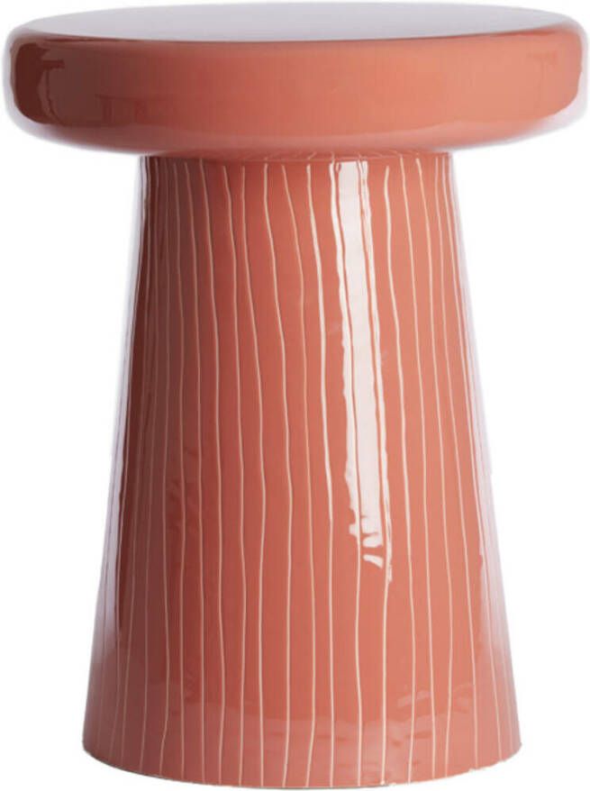 Light & Living Bijzettafel Nunoa 41cm Koraal Rond