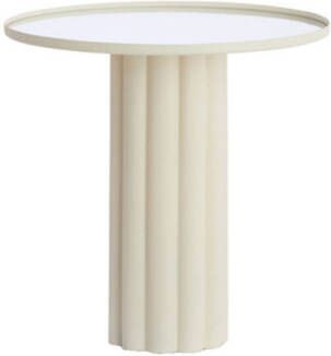 Light & Living Light&living Bijzettafel Ø51x50 cm ROSARIO spiegel helder+crème