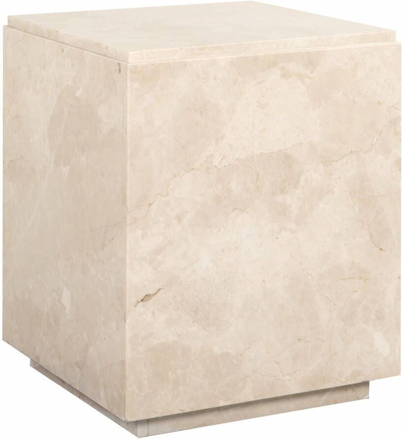 Richmond Interiors Richmond Bijzettafel Stanford Marmer 45 x 45cm Beige Vierkant