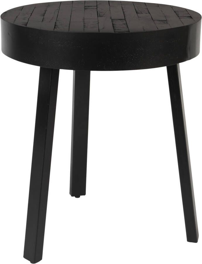 Housecraft Living Housecraft Suri Bijzettafel Rond Hout Teak 45 cm Zwart