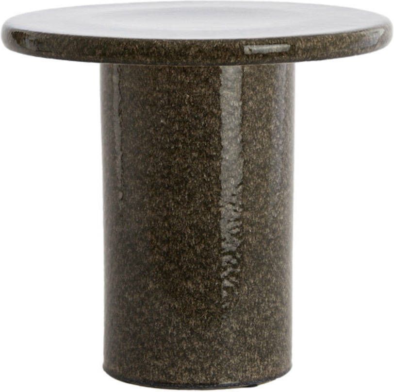 Light & Living Light&living Bijzettafel Ø40 5x35 5 cm TUDO keramiek donker bruin