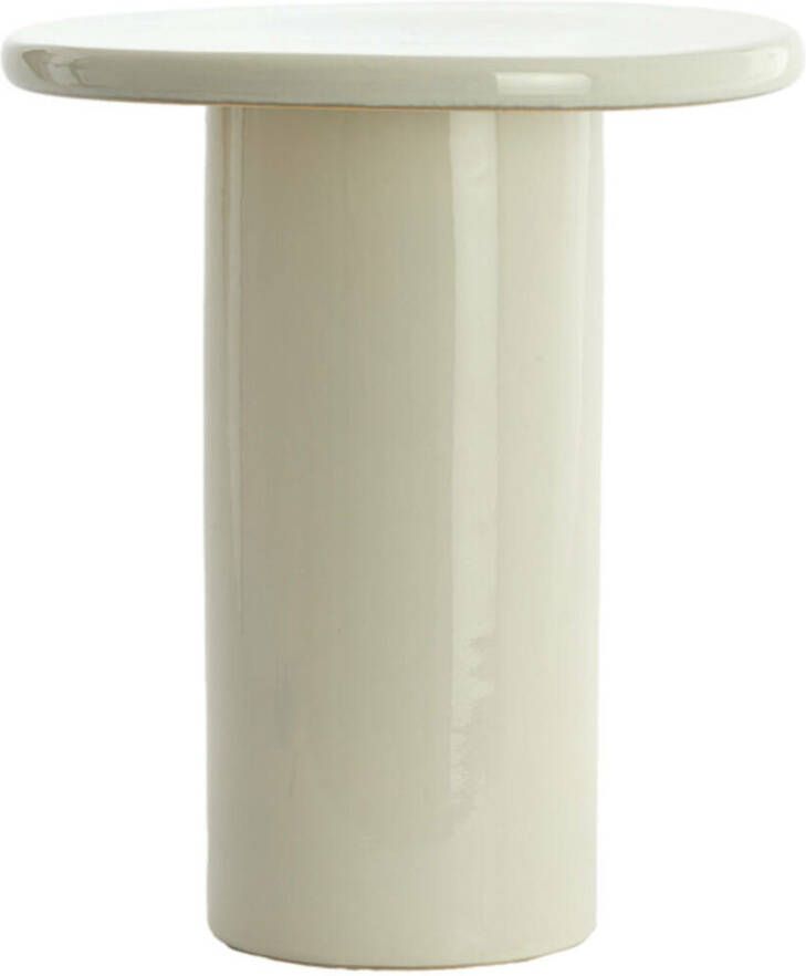 Light & Living Light&living Bijzettafel Ø40 5x45 5 cm TUDO keramiek wit
