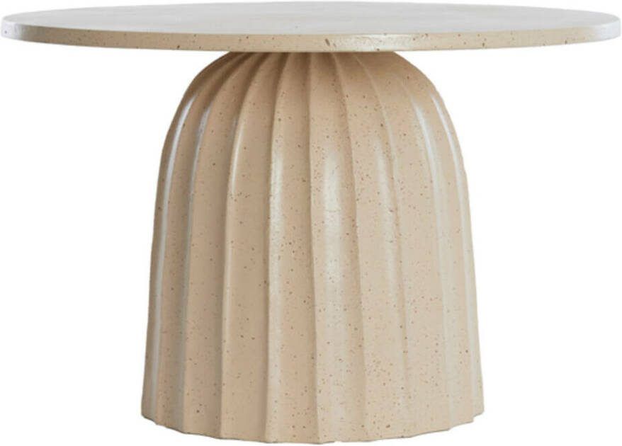 Light & Living Light&living Bijzettafel Ø60x38 cm VEGLIA mat zand+licht bruin gesp...
