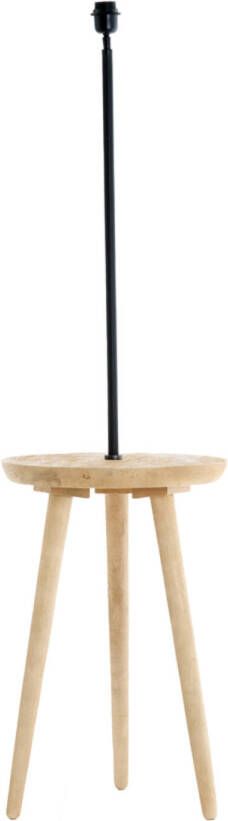 Light & Living Light&living Bijzettafel+vloerlamp Ø40x135 cm TOLFA hout naturel+m...