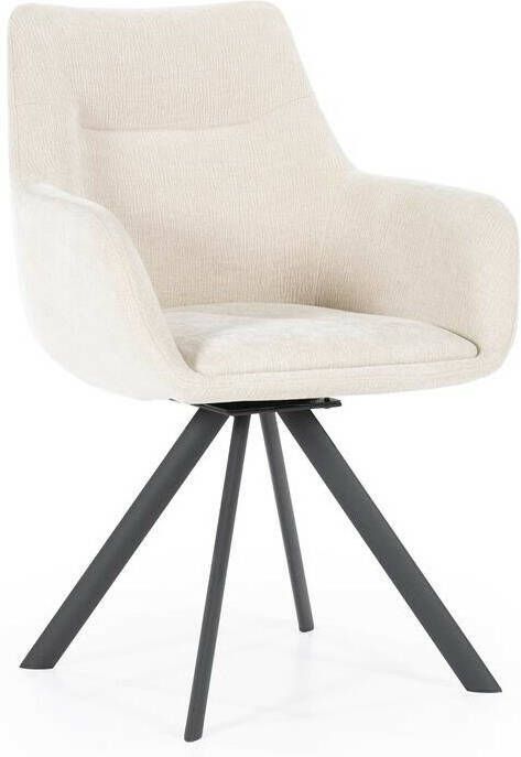 By-Boo Eetkamerstoel Bliss with armrest beige