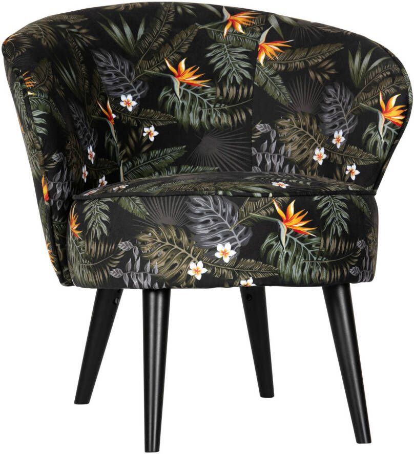 Bo Fauteuil Fluweel Bloem Print