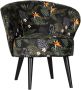 WOOOD Fauteuil Bo Velvet Bloem Print Meerkleurig - Thumbnail 3