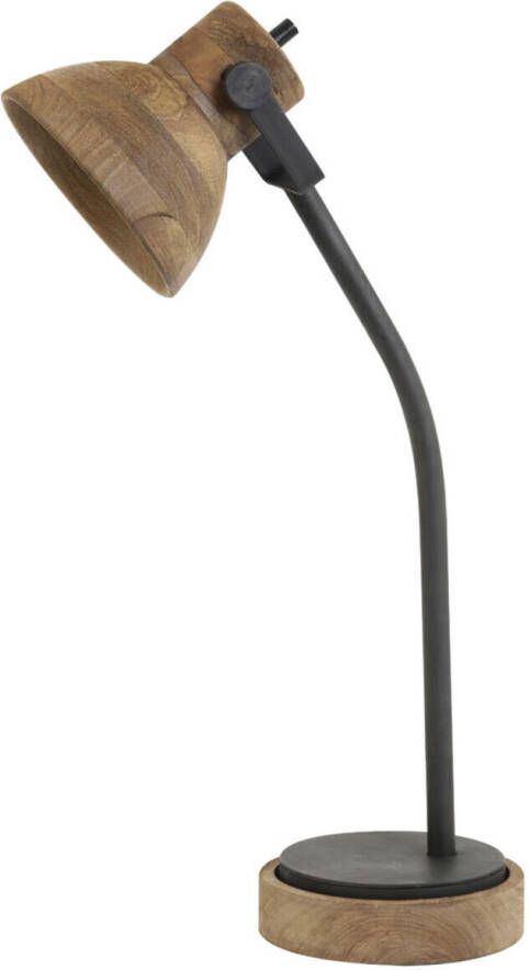 Light & Living Light&living Bureaulamp 30x18x64 cm IMBERT hout bruin+mat zwart
