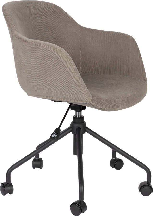 White Label Living | White Label Living | Bureaustoel Junzo Rib Grey | Zitmeubels woonkamer | Bureaustoel | Zitmeubels woonkamer | Bureaustoel - Foto 2