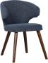 Vtwonen Cape Eetkamerstoel Stof Blauw 77x55x65 - Thumbnail 2
