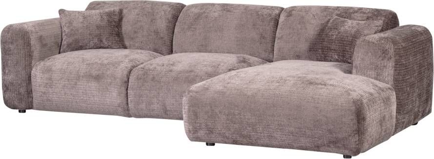 Cloud chaise longue rechts geweven chenille taupe