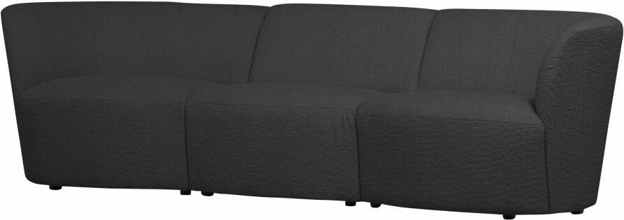 WOOOD Exclusive | Coco 3-zitsbank Bouclé Donkergrijs | Zitmeubels woonkamer | 3-zitsbank