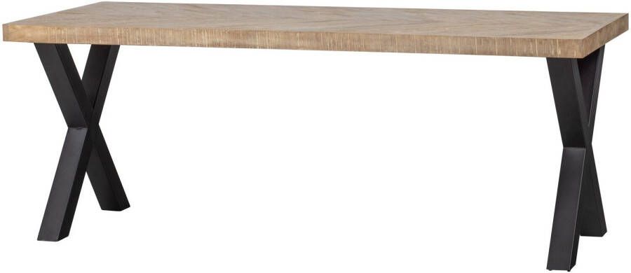 Combi-Eettafel: mango visgraat 200x90&alkmaar poot