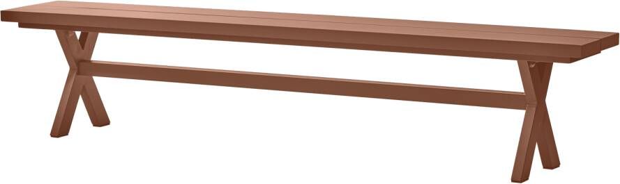 Exotan Delta Picknickbank Tuin Aluminium Terra 45x220x35 - Foto 2