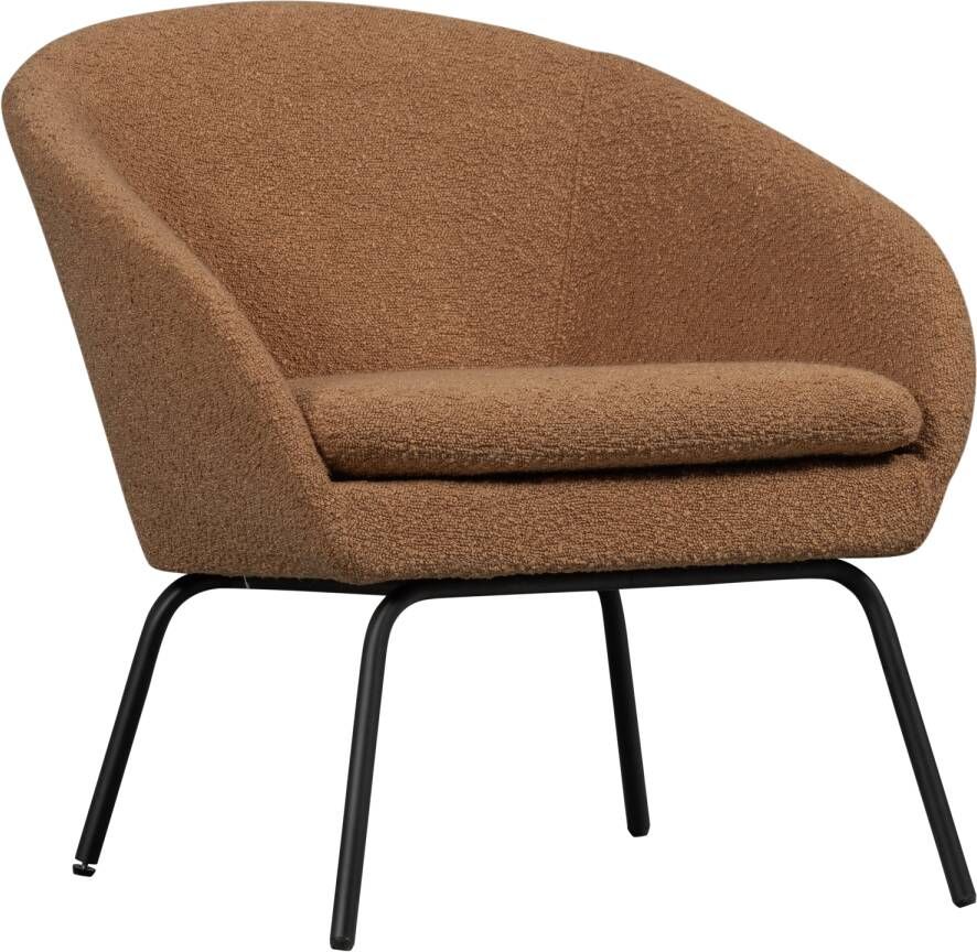 WOOOD Fauteuil Ditte Bouclé Cognac