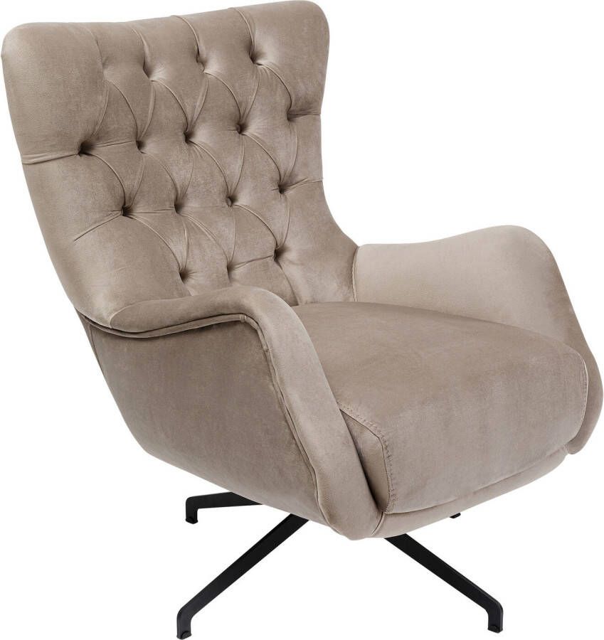 Kare Design Bellissima Draaibare Fauteuil Velvet Beige
