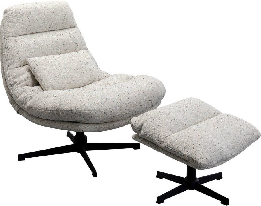 Kare Design Columbia Draaifauteuil en voetensteun