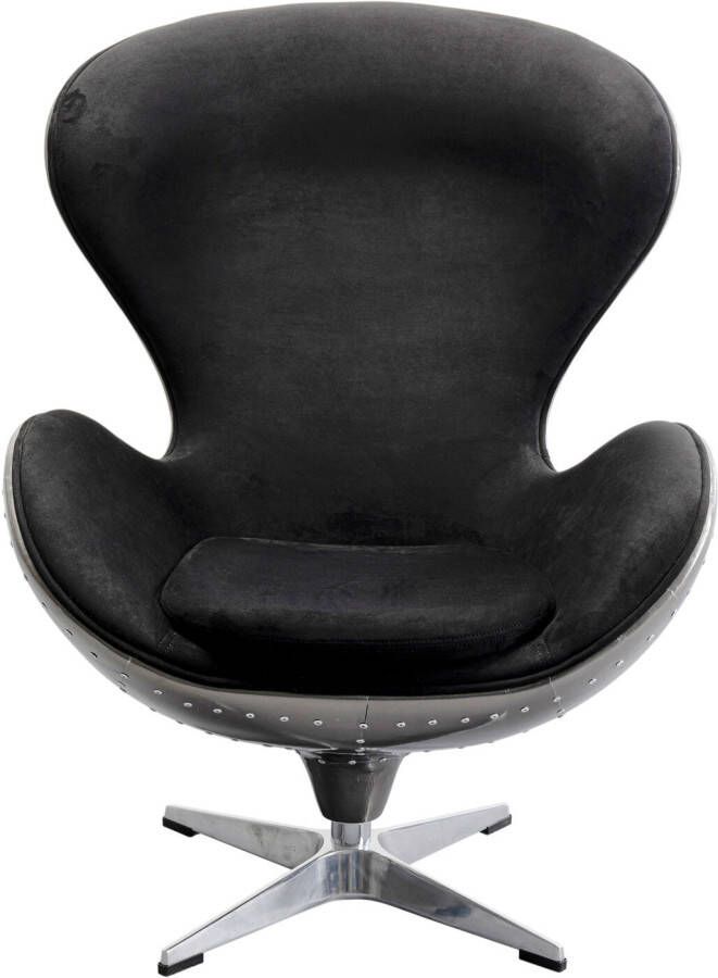 Draaifauteuil Lounge Black Gun Metal