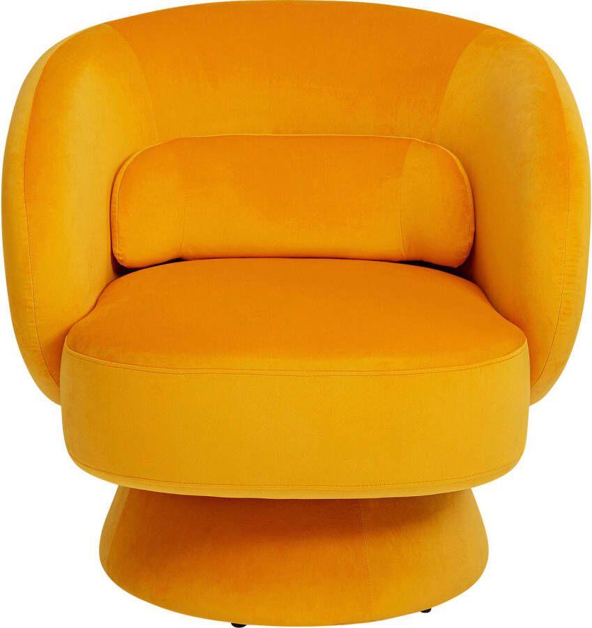 Kare Design Orion Draaibare Fauteuil Fluweel Geel