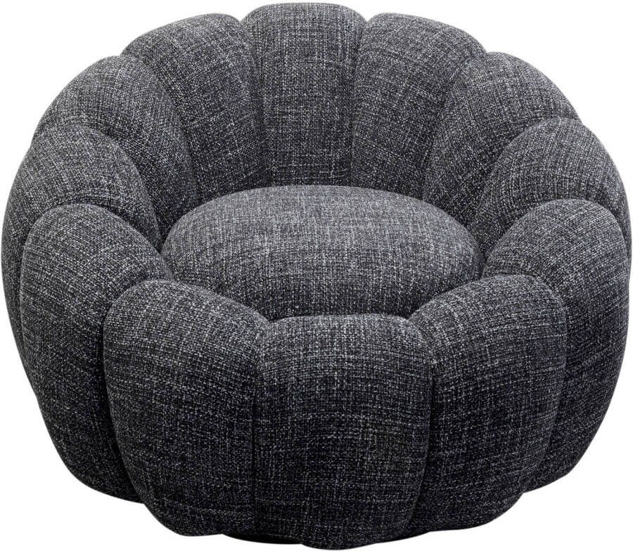 Kare Design Kare Draaifauteuil Peppo Bloom Melange Black