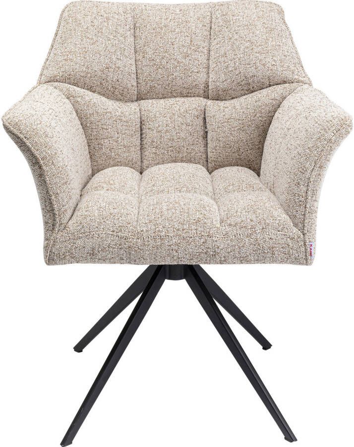 Kare Design Thinktank Draaibare Stoel Bouclé Stof Gemêleerd